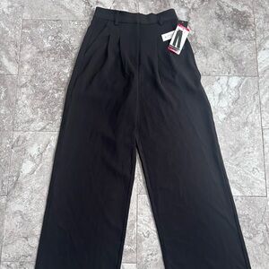 Women’s French Connection Wide Leg Trousers Dress Pants Black X Small